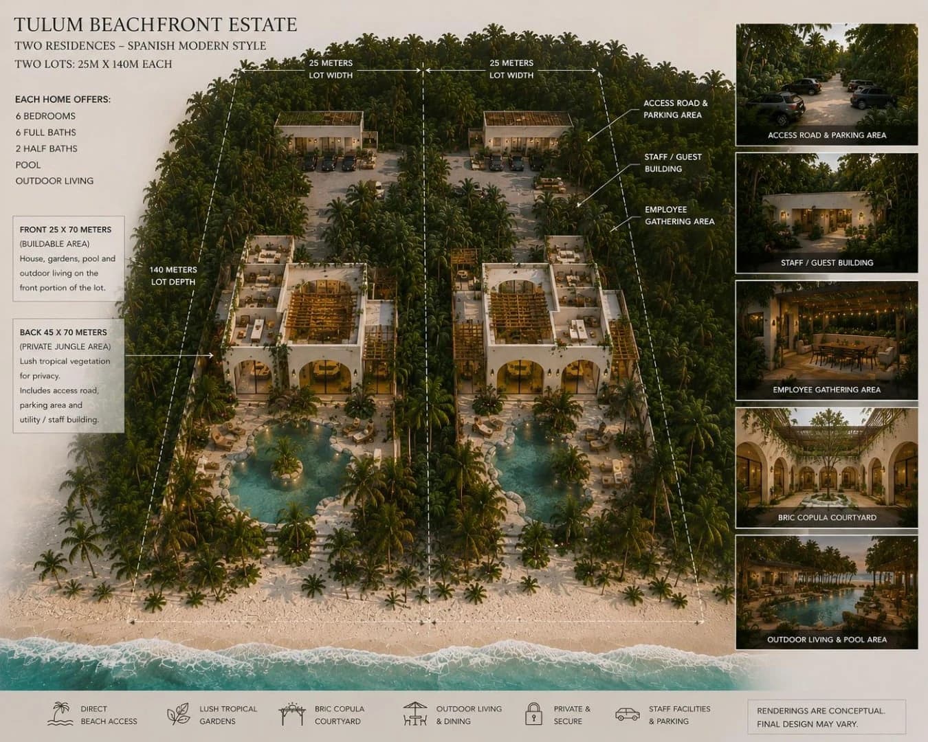 Tulum Hotel Zone Beachfront Land - photo 5