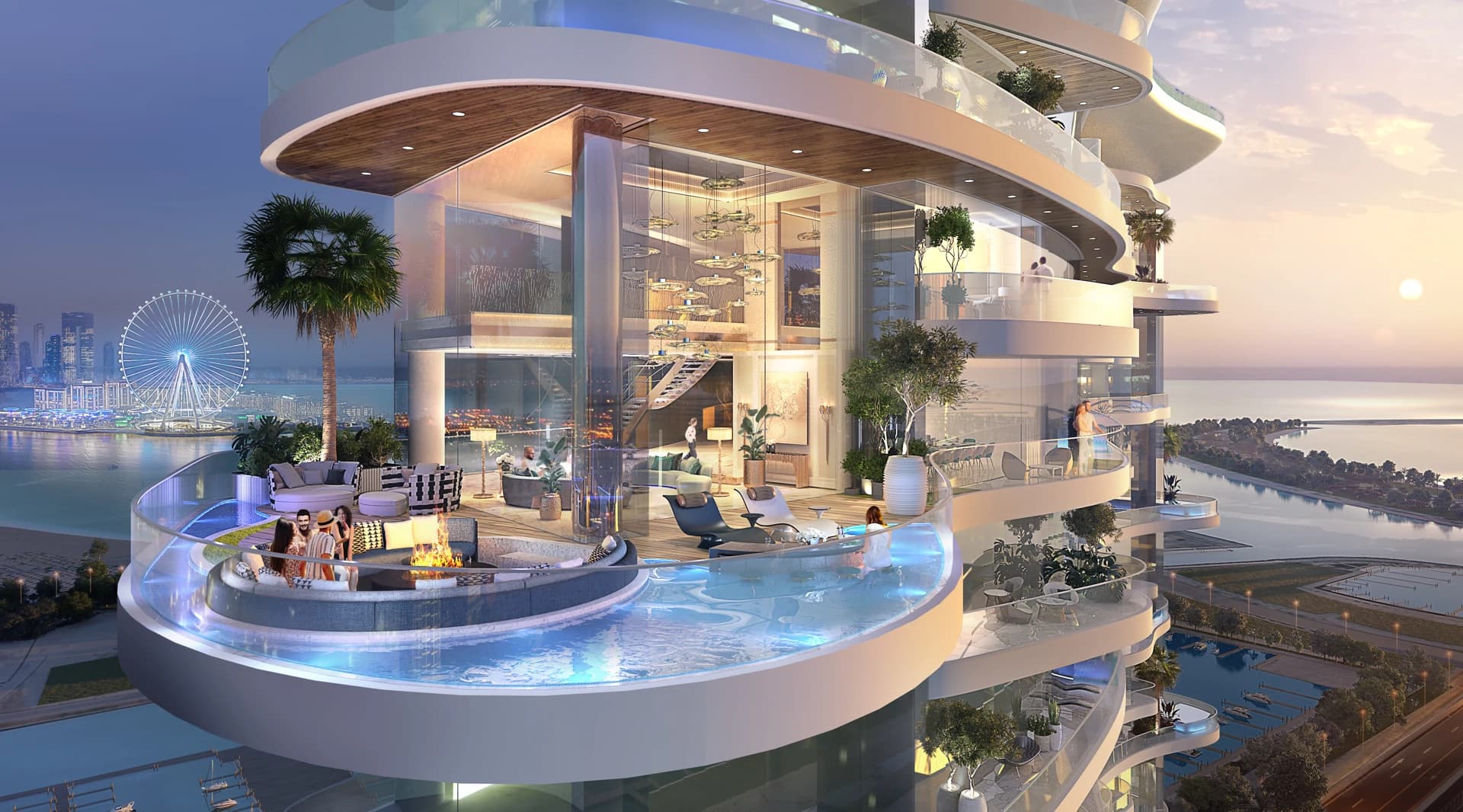 4 Bed Condo/Apartment - DAMAC Bay by Cavalli | Floor 50