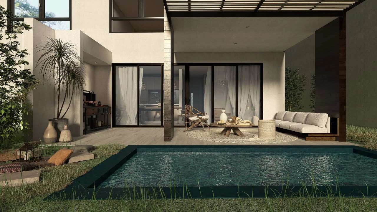 Townhouse B. FF19: Fabulous Pre-construction Townhouse with Pool in an Exclusive Community Near the Sea - photo 3