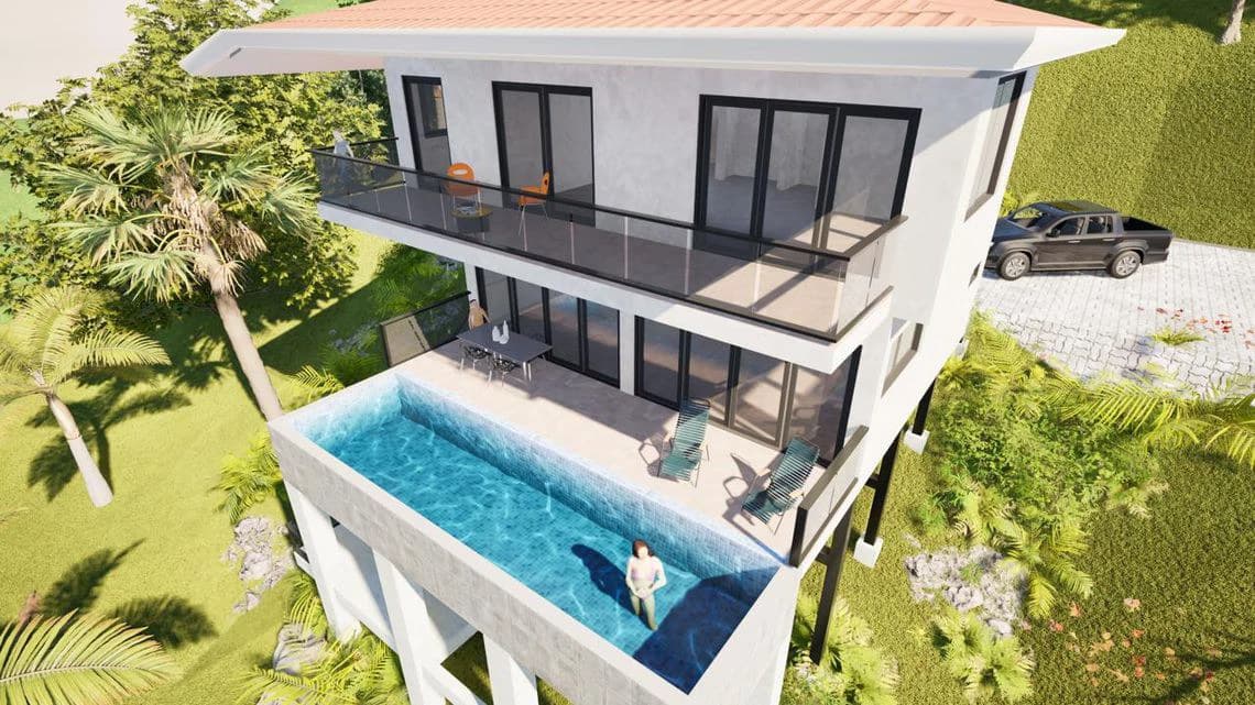 Lote Los Tecales: Spectacular Ocean & Jungle View Hillside Homesite with Approved Building Permit and House Renderings - photo 6