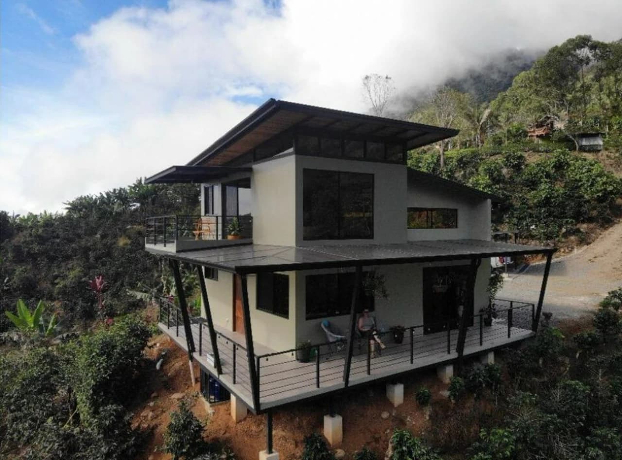 Modern Country House with Guest Cottage Amidst a Coffee Plantation in Perez Zeledon, Costa Rica