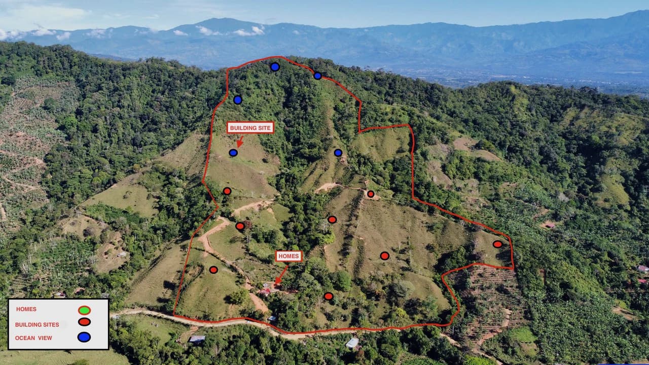 Finca Ceibo Memo: Mountain Home Construction Site For Sale in San Isidro del General