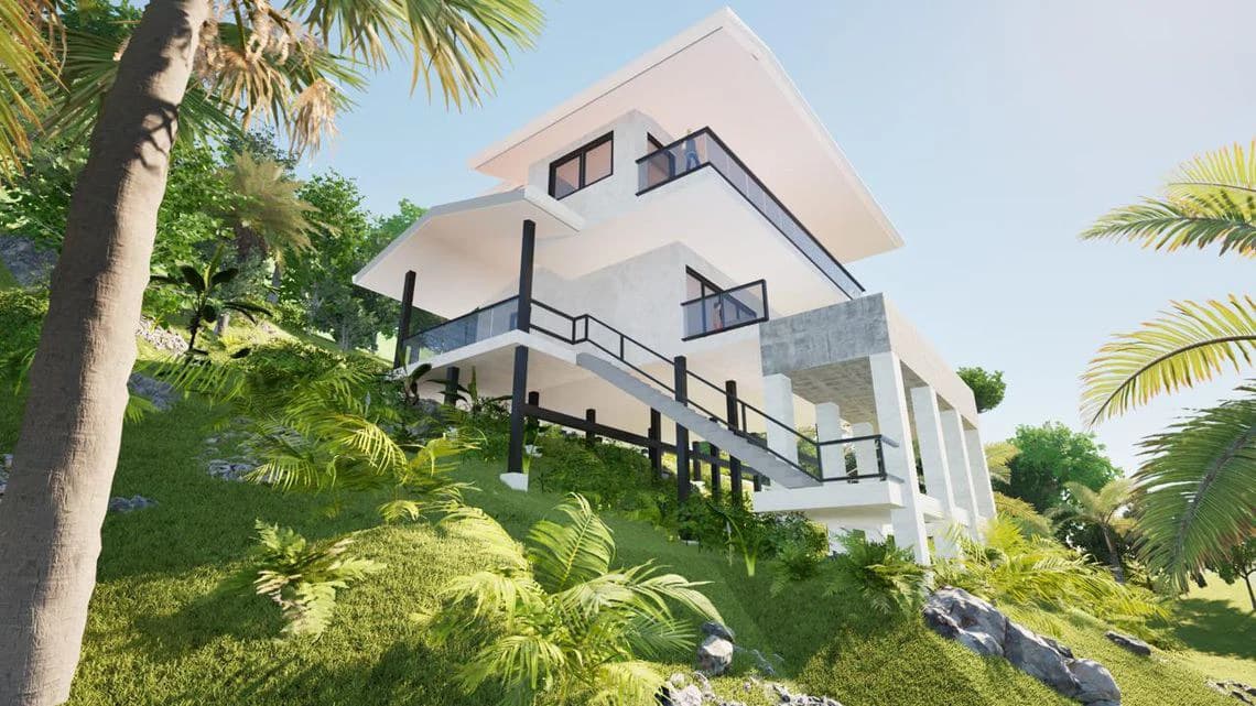 Lote Los Tecales: Spectacular Ocean & Jungle View Hillside Homesite with Approved Building Permit and House Renderings - photo 9