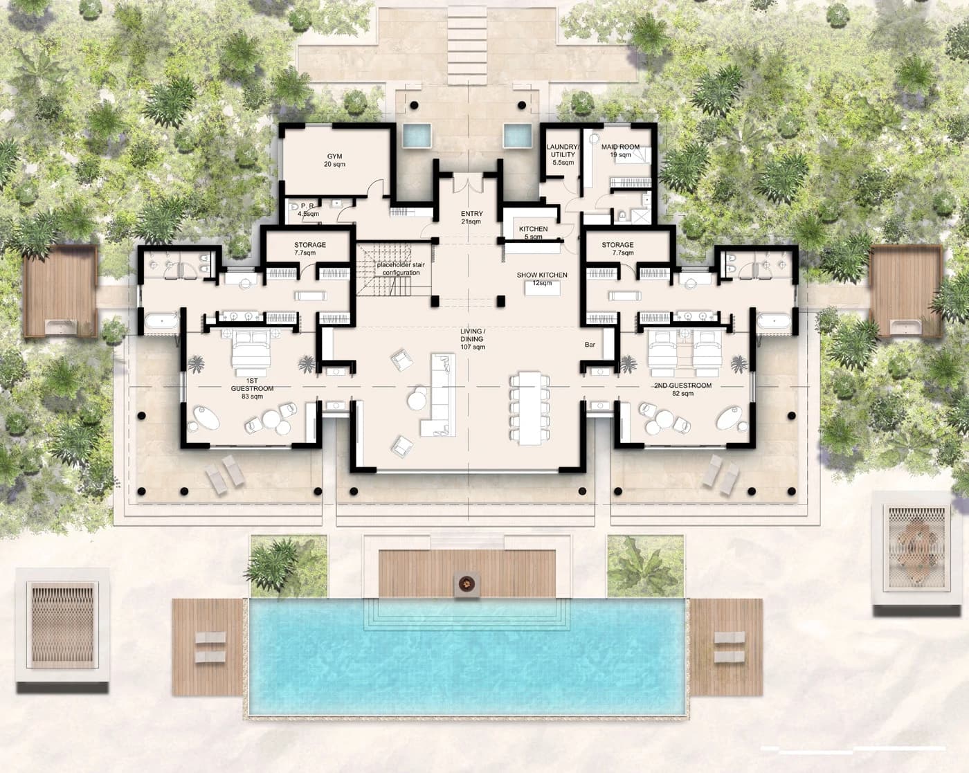 4 bed Baccarat Maldives beach branded residences for sale - photo 18