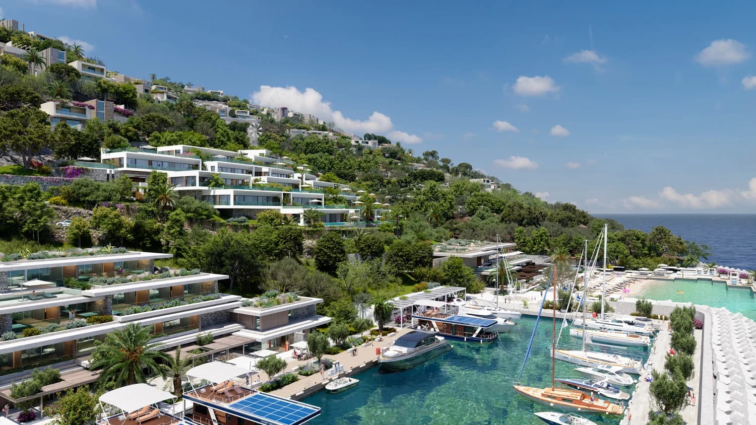 2 and 3-bed branded Marina Apartments for sale at Elounda Hills, Crete