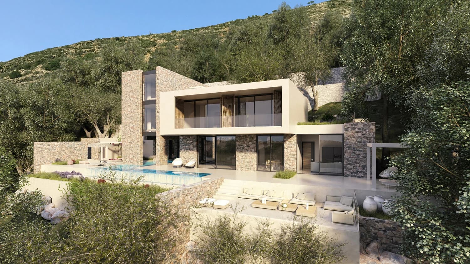 3 and 4-bed branded Mirabello Villas for sale at Elounda Hills, Crete
