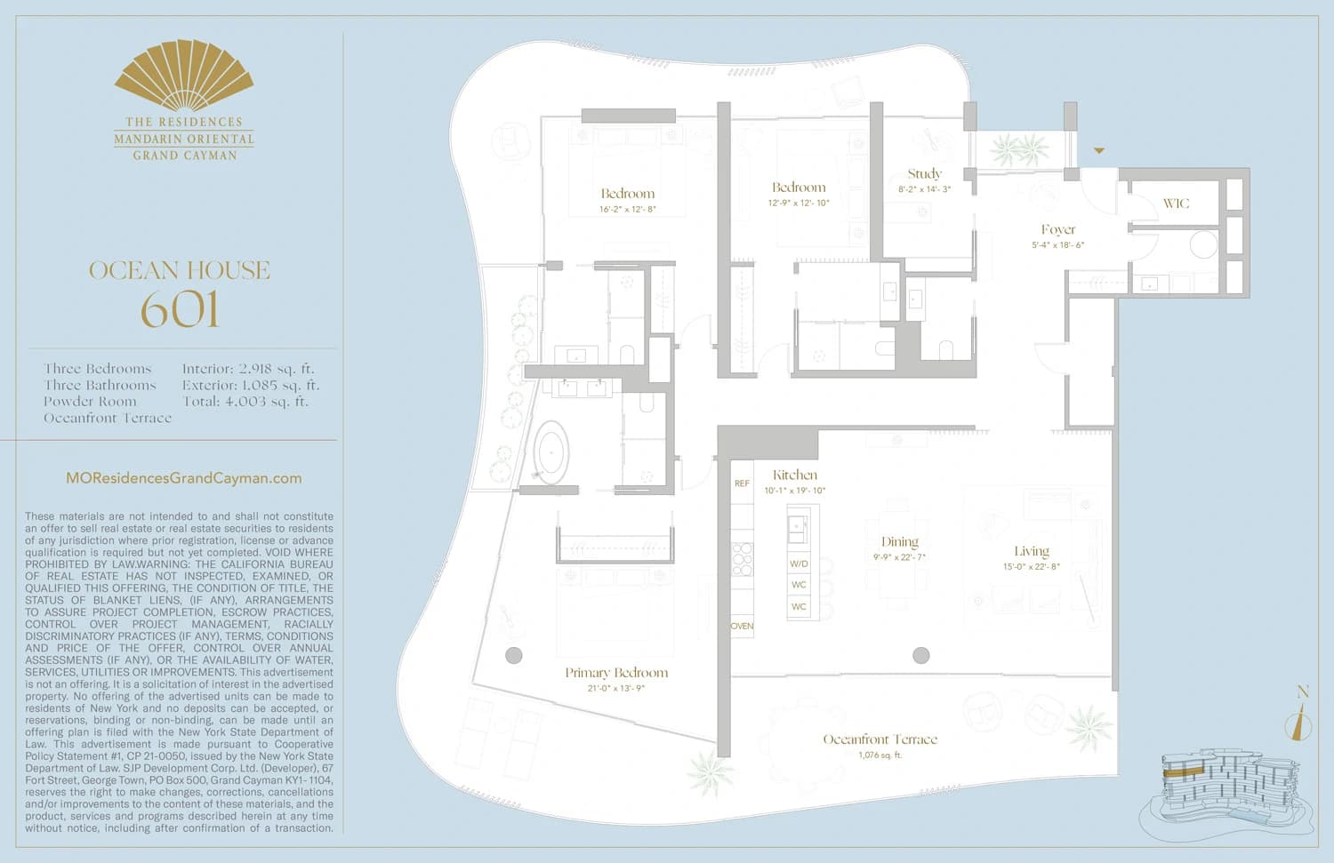 3 Bed Ocean House residences for sale at Mandarin Oriental Grand Cayman - photo 30