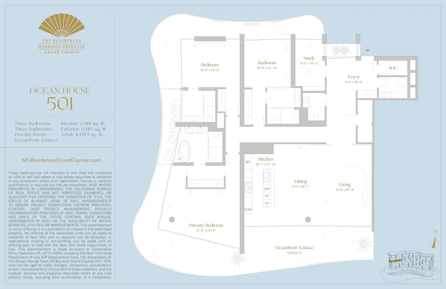 3 Bed Ocean House residences for sale at Mandarin Oriental Grand Cayman - photo 28