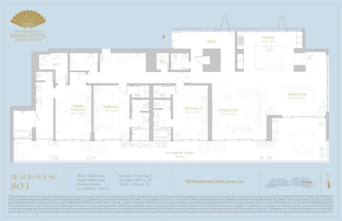 3 Bed Beach House residences for sale at Mandarin Oriental Grand Cayman - photo 34