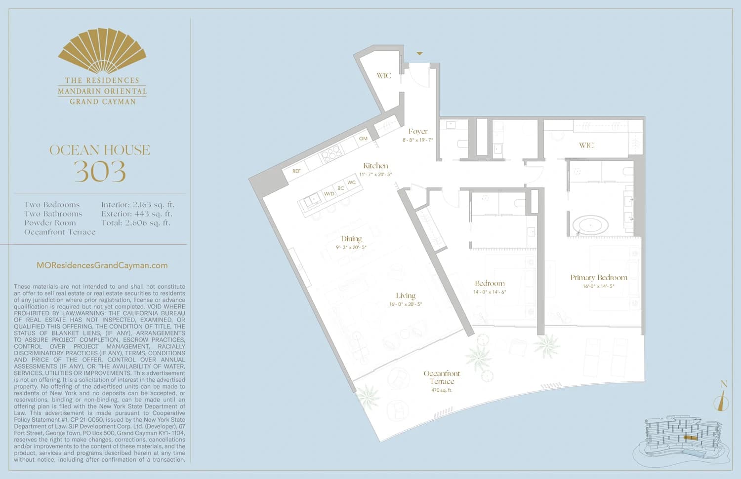 2 Bed Ocean House residence for sale at Mandarin Oriental Grand Cayman - photo 22