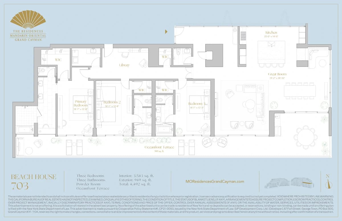 3 Bed Beach House residences for sale at Mandarin Oriental Grand Cayman - photo 30