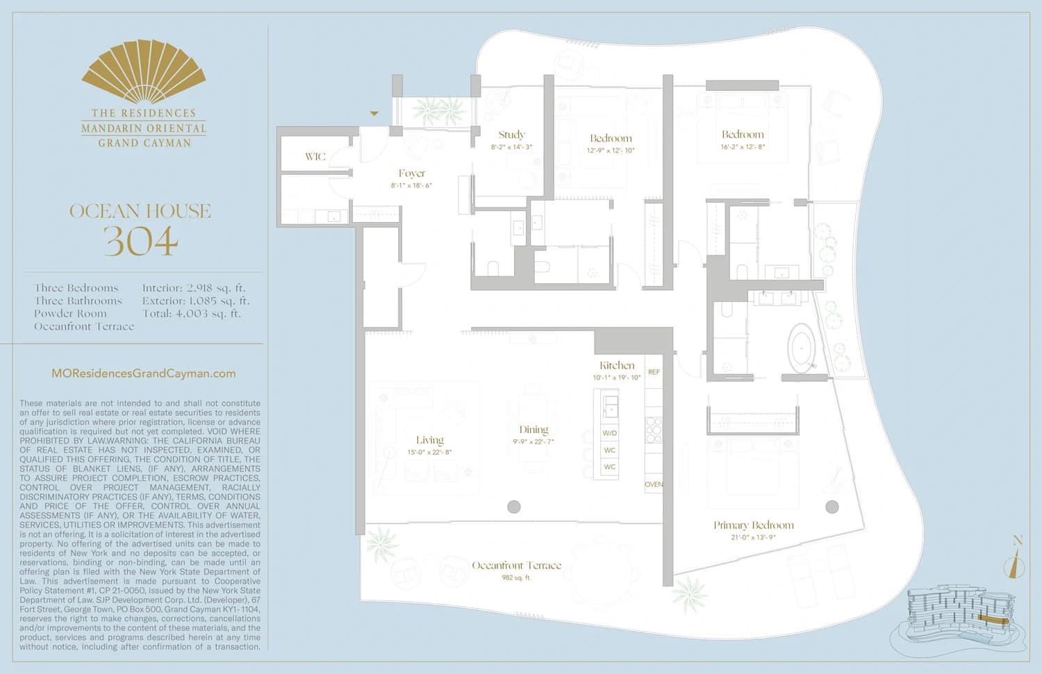 3 Bed Ocean House residences for sale at Mandarin Oriental Grand Cayman - photo 25