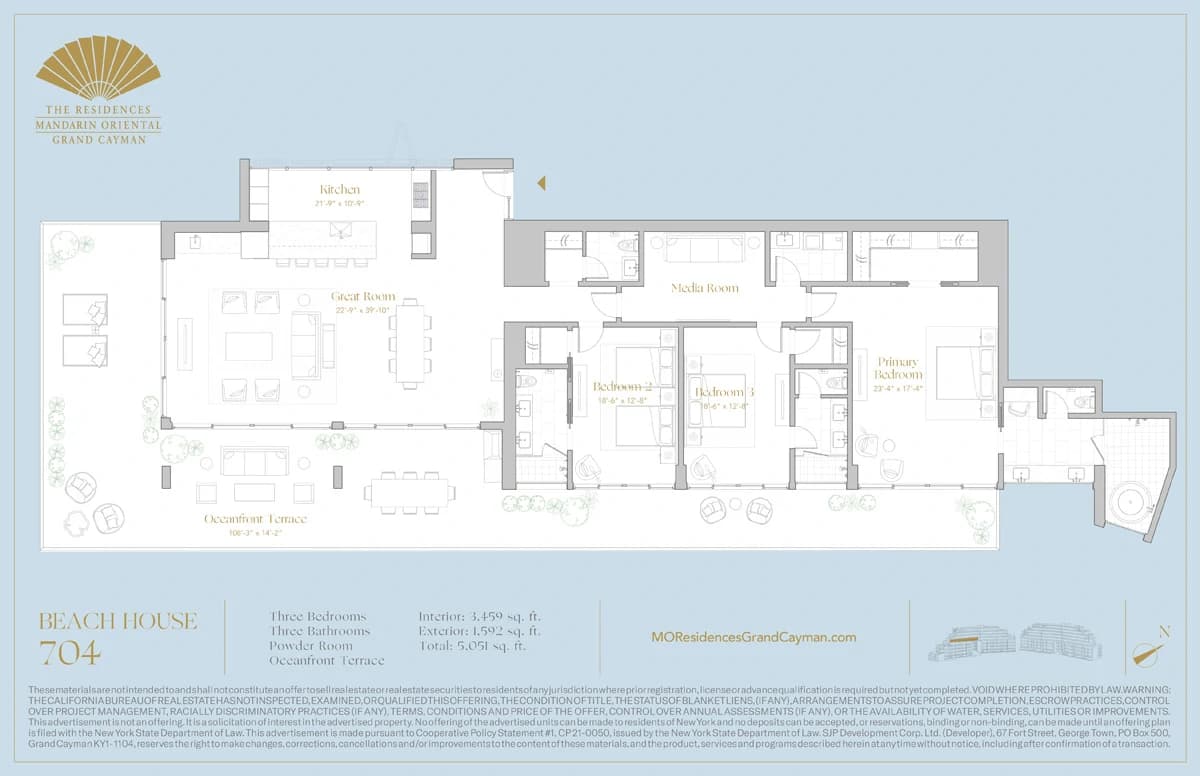 3 Bed Beach House residences for sale at Mandarin Oriental Grand Cayman - photo 32